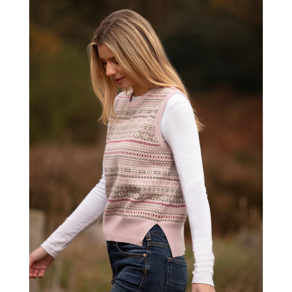 Sleeveless Crew Neck Fairisle