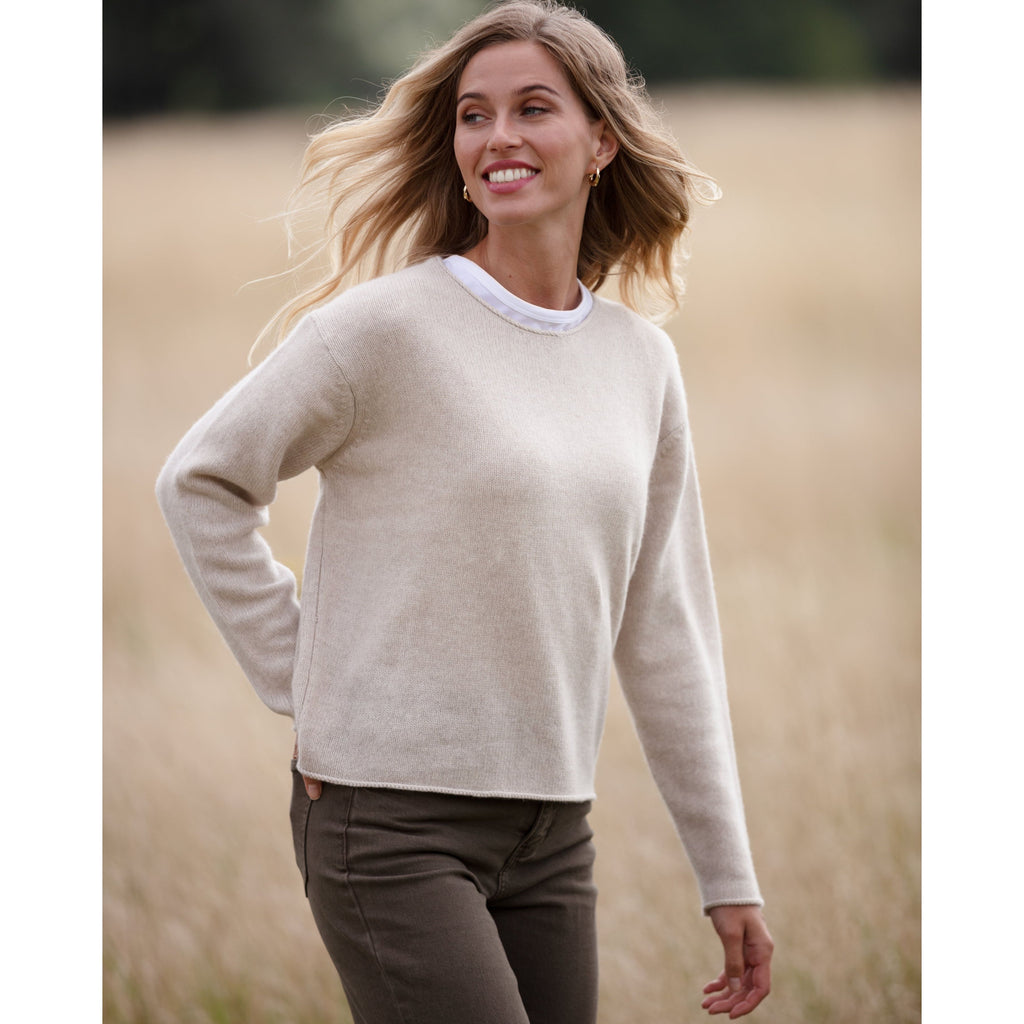 Pure Cashmere Supersoft Chunky Crew – Kitted in Cashmere