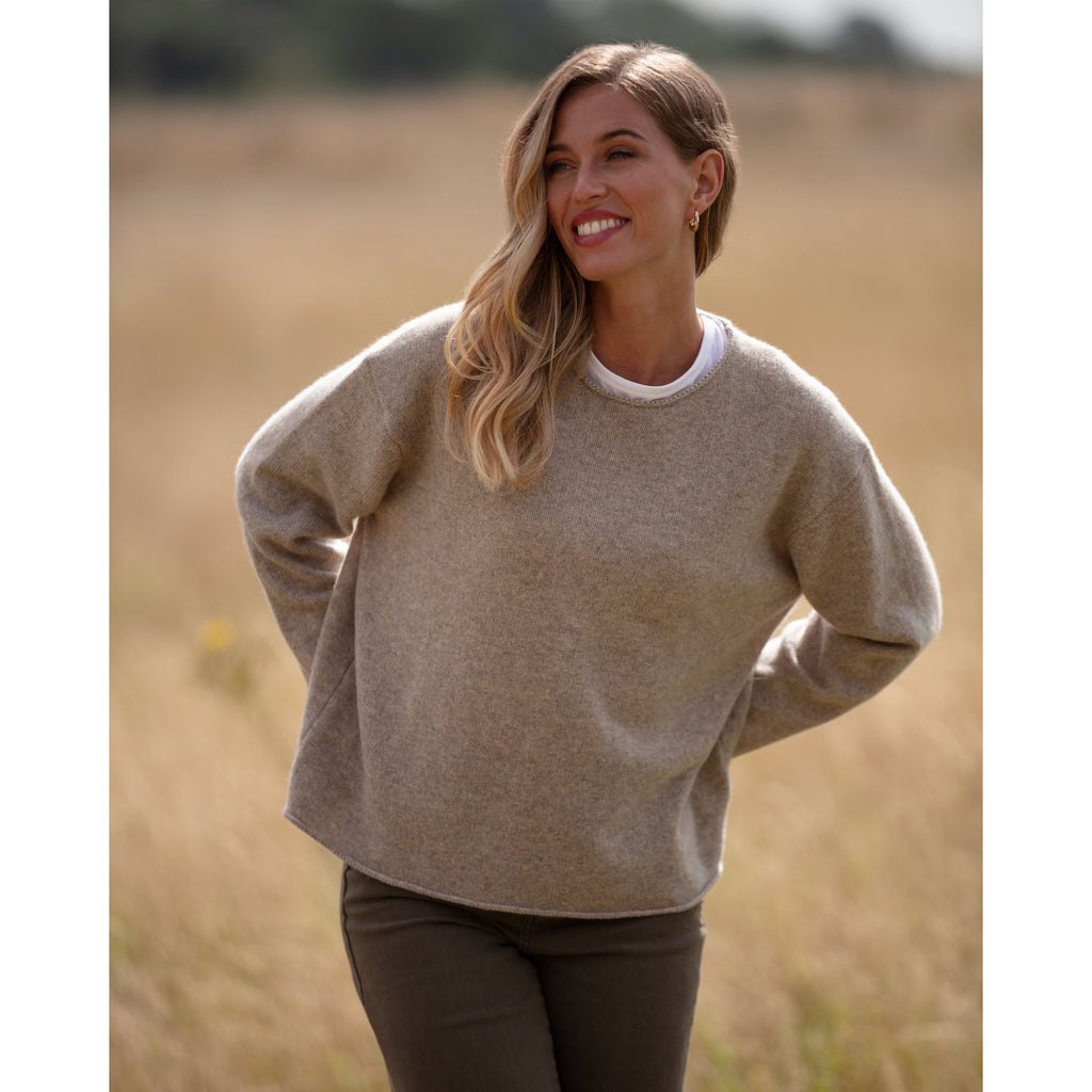 Pure Cashmere Supersoft Chunky Crew – Kitted in Cashmere