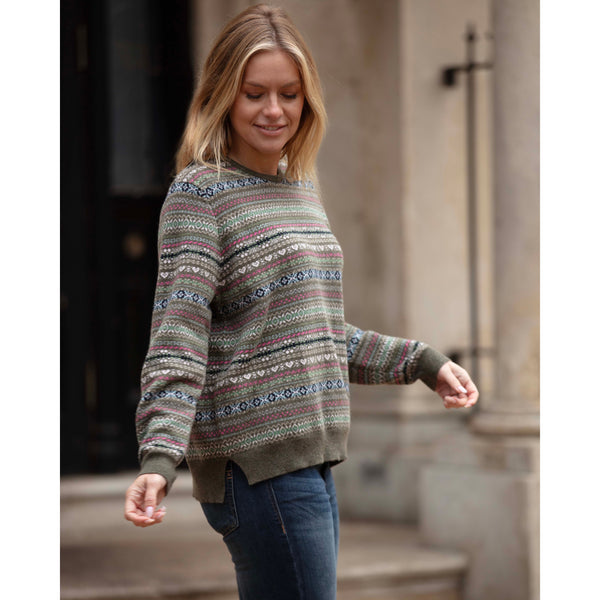2ply Fairisle Crew Neck