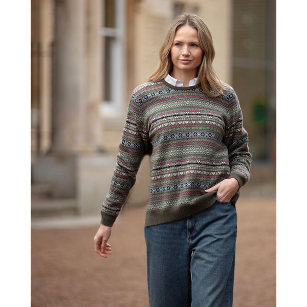 2ply Fairisle Crew Neck