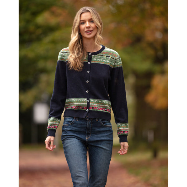 Navy Ground Fairisle Cardigan