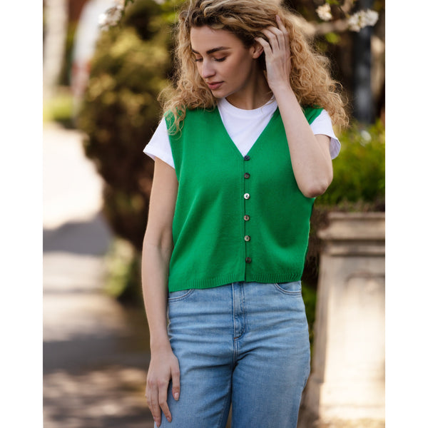 Green contemporary waistcoat