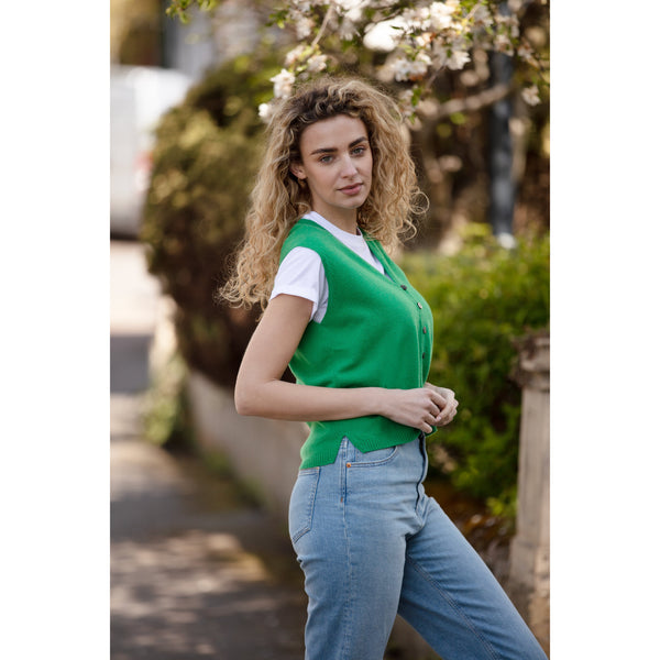 Green contemporary waistcoat